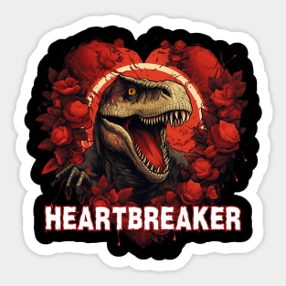 Dinosaur valentines day for men and women  Dino heart Sticker